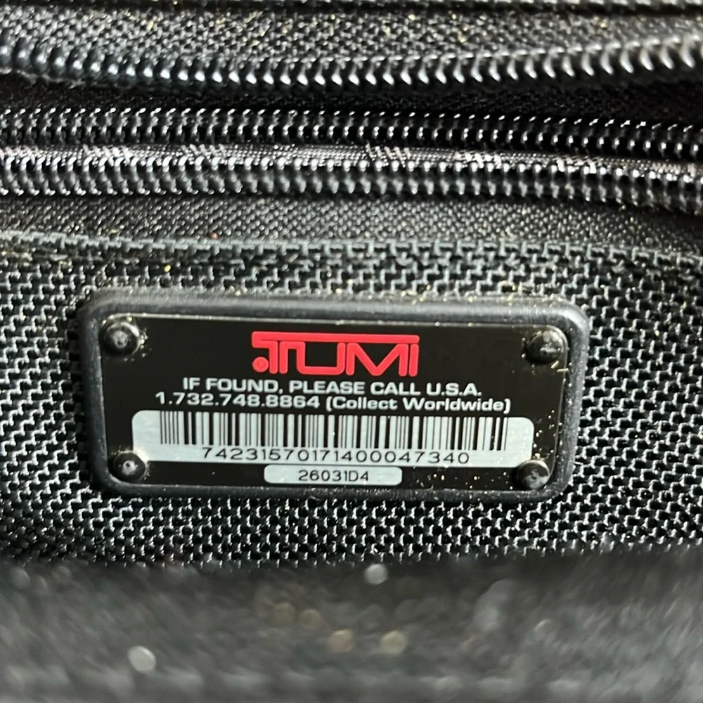 Tumi Alpha Ballistic Black Expandable Large Dual Handle Breifcase Shoulder Strap